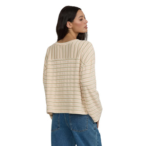 Billabong Surf Girl Throw On Knit Women's L/S Sweater - White Cap