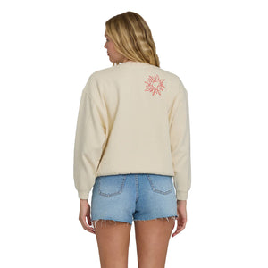 Billabong Treasure Clay Crew Women's L/S Sweater - White Cap