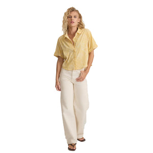 Roark Bless Up Camp Button Up Women's S/S Dress Shirt - Wheat