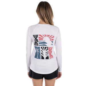 Jetty Retreat UV Men's L/S Sun Shirt - White