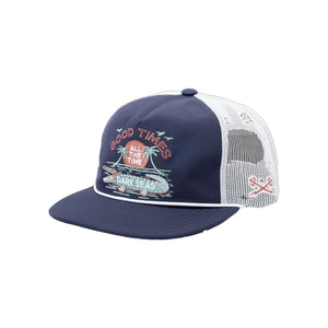 Dark Seas Gator Men's Hat - Navy/White