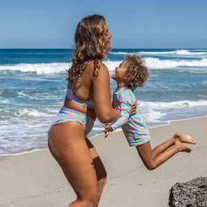IMSY Swimwear Alani Youth Girl's Rashguard - Wild Thing