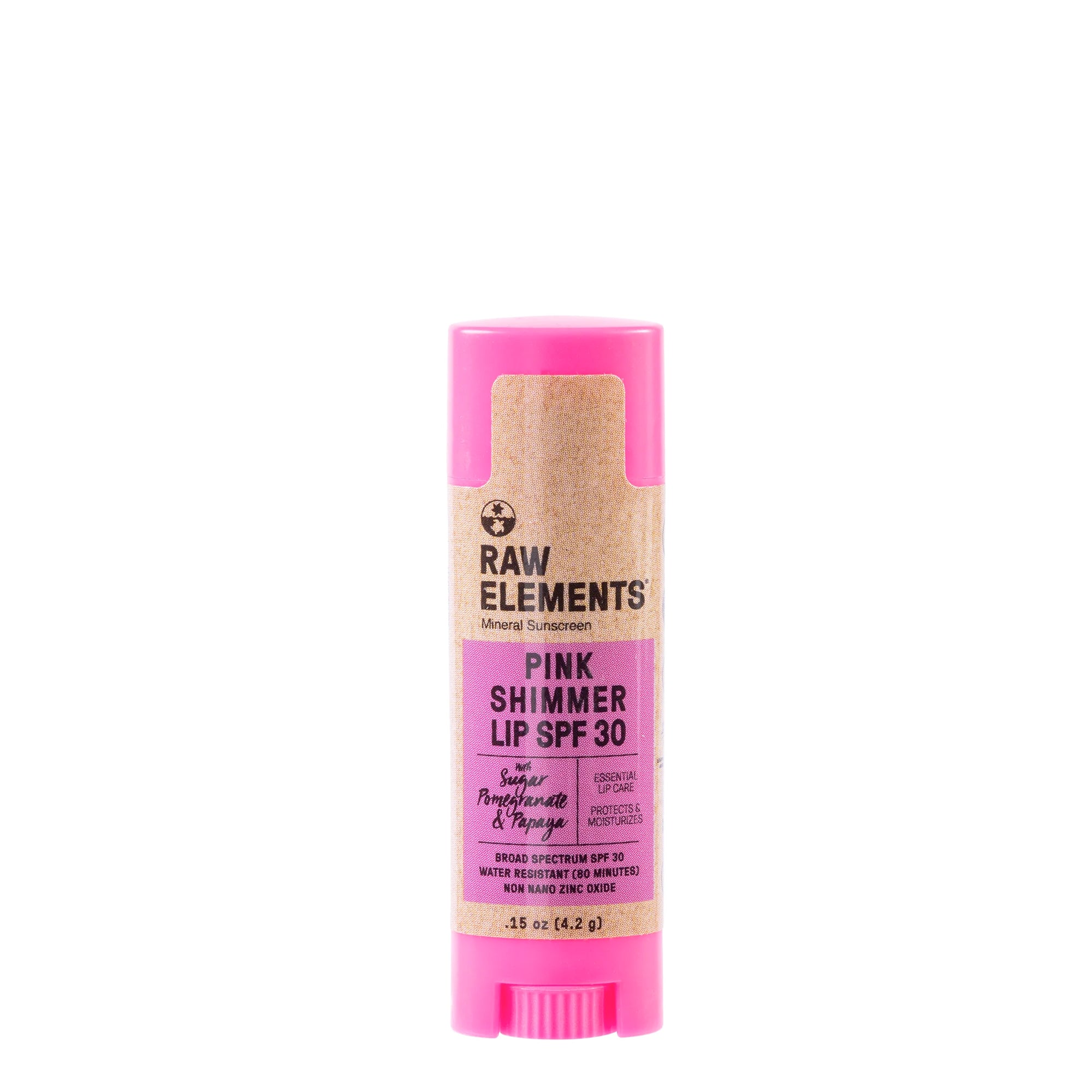 Raw Elements SPF 30 Pink Shimmer Lip Sunscreen