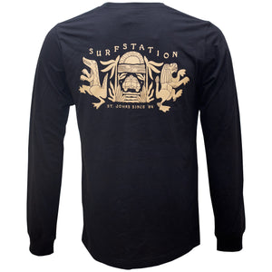Surf Station x Kristina Cancelmi Aztec Men's L/S T-Shirt - Black