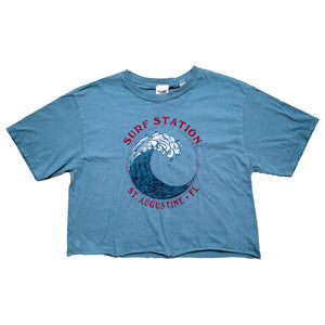 Surf Station Big Wave Women's Cropped S/S T-Shirt
