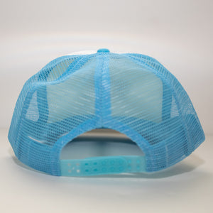 Surf Station Paisley Trucker Hat - Light Blue/White