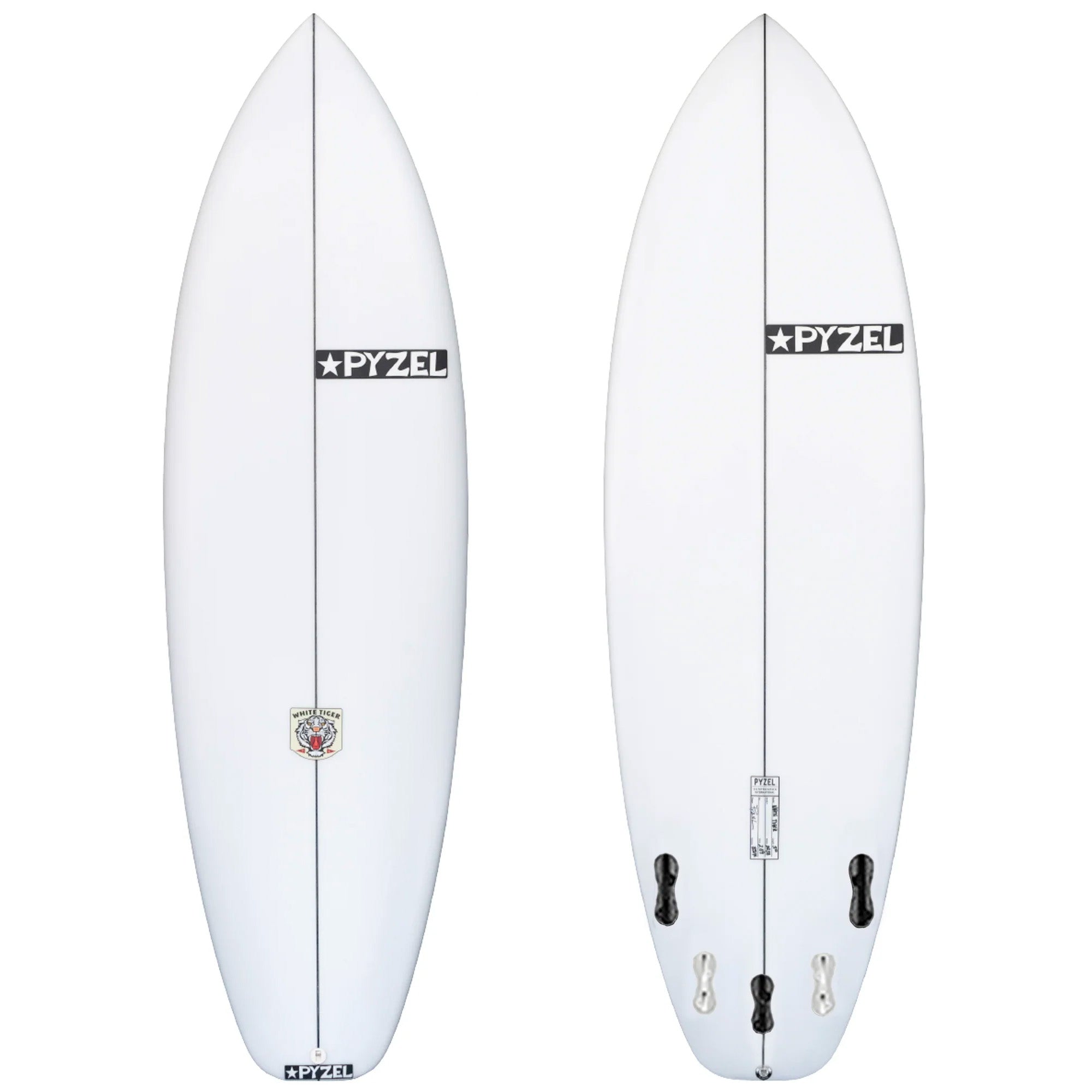 Pyzel White Tiger Surfboard - FCS II