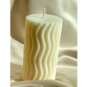 Scandles Ripple Pillar Candle