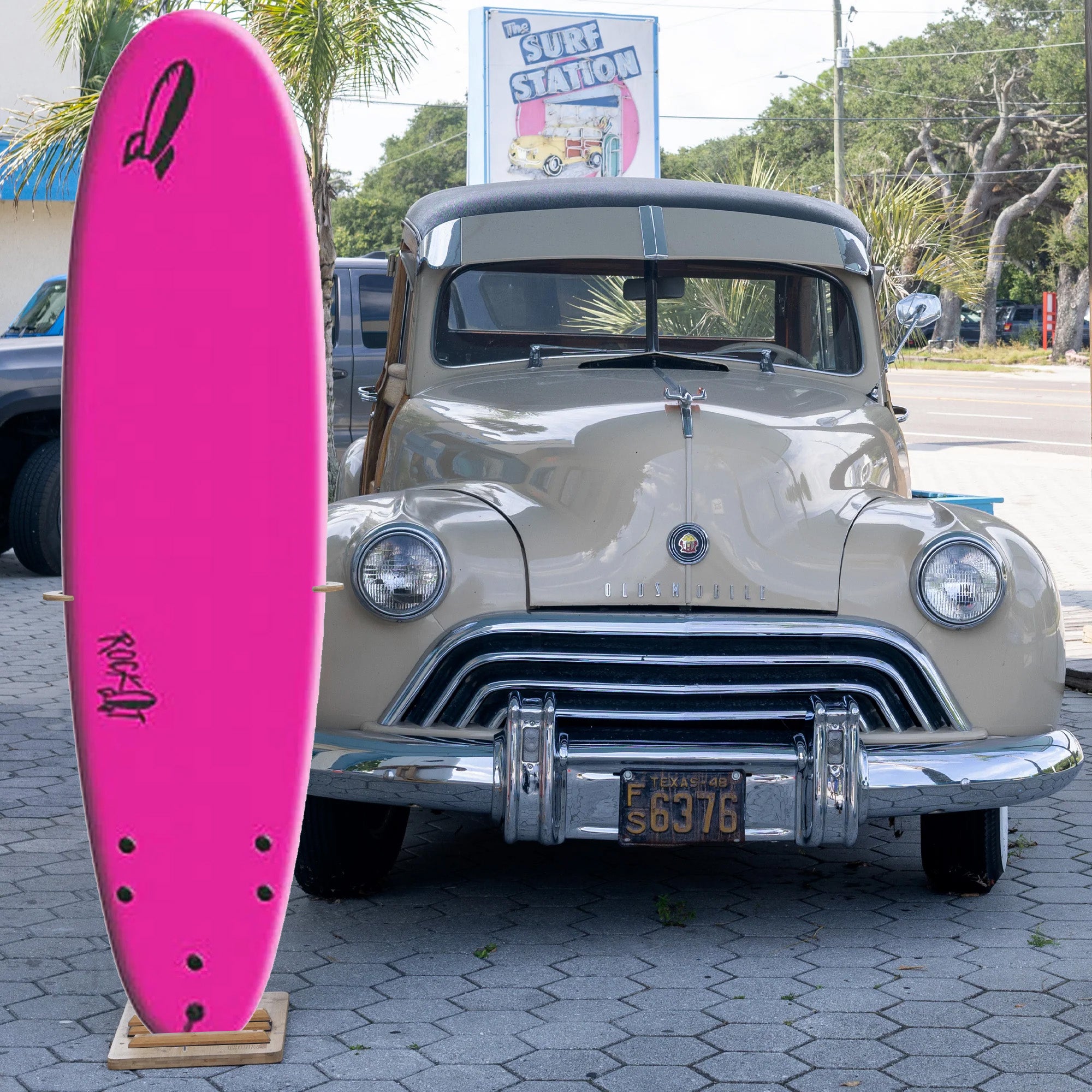 Rock-It Shortbus 7'0 Soft Surfboard - Pink