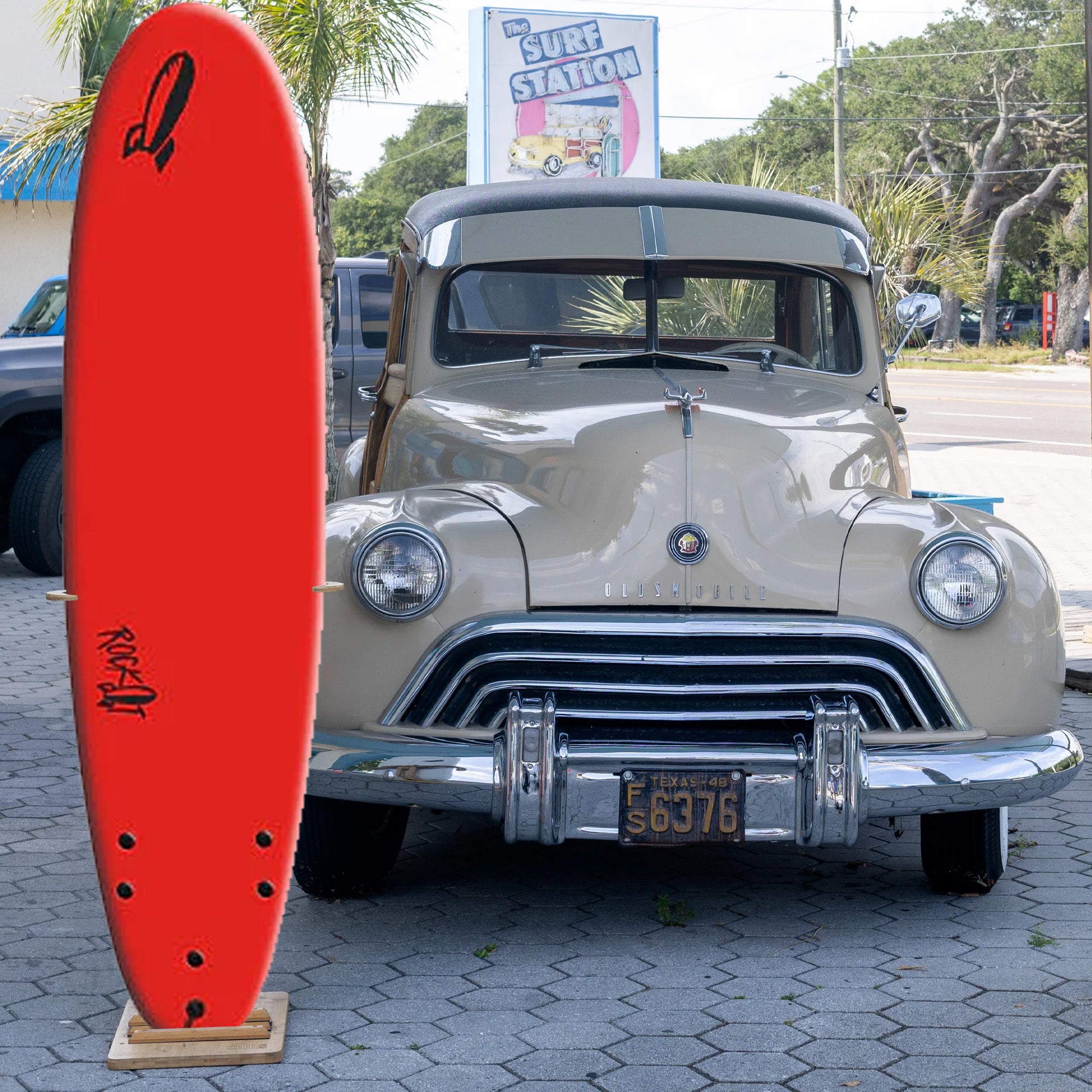 Rock-It Shortbus 7'0 Soft Surfboard - Red