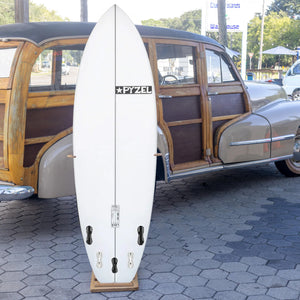 Pyzel White Tiger PU/Poly 5'8 Surfboard - FCS II