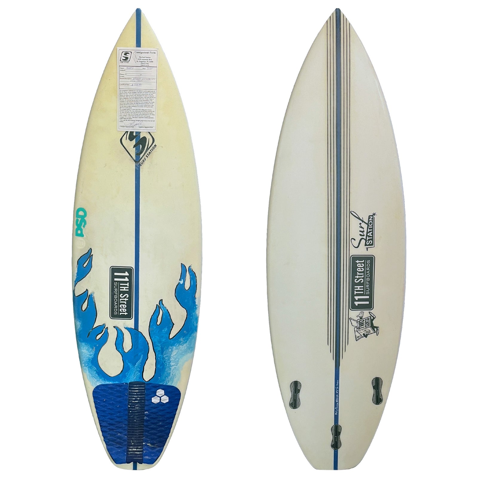 11th Street Surfboards 2Cents 5'2 Consignment Surfboard - FCS II
