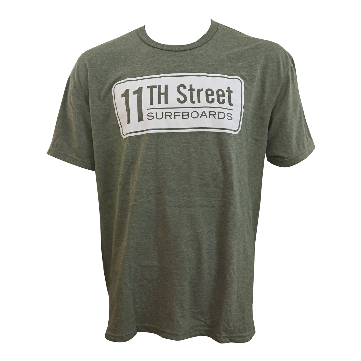 11th Street Surfboards Men's S/S T-Shirt - Heather Green