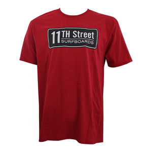 11th Street Surfboards Men's S/S T-Shirt - Red