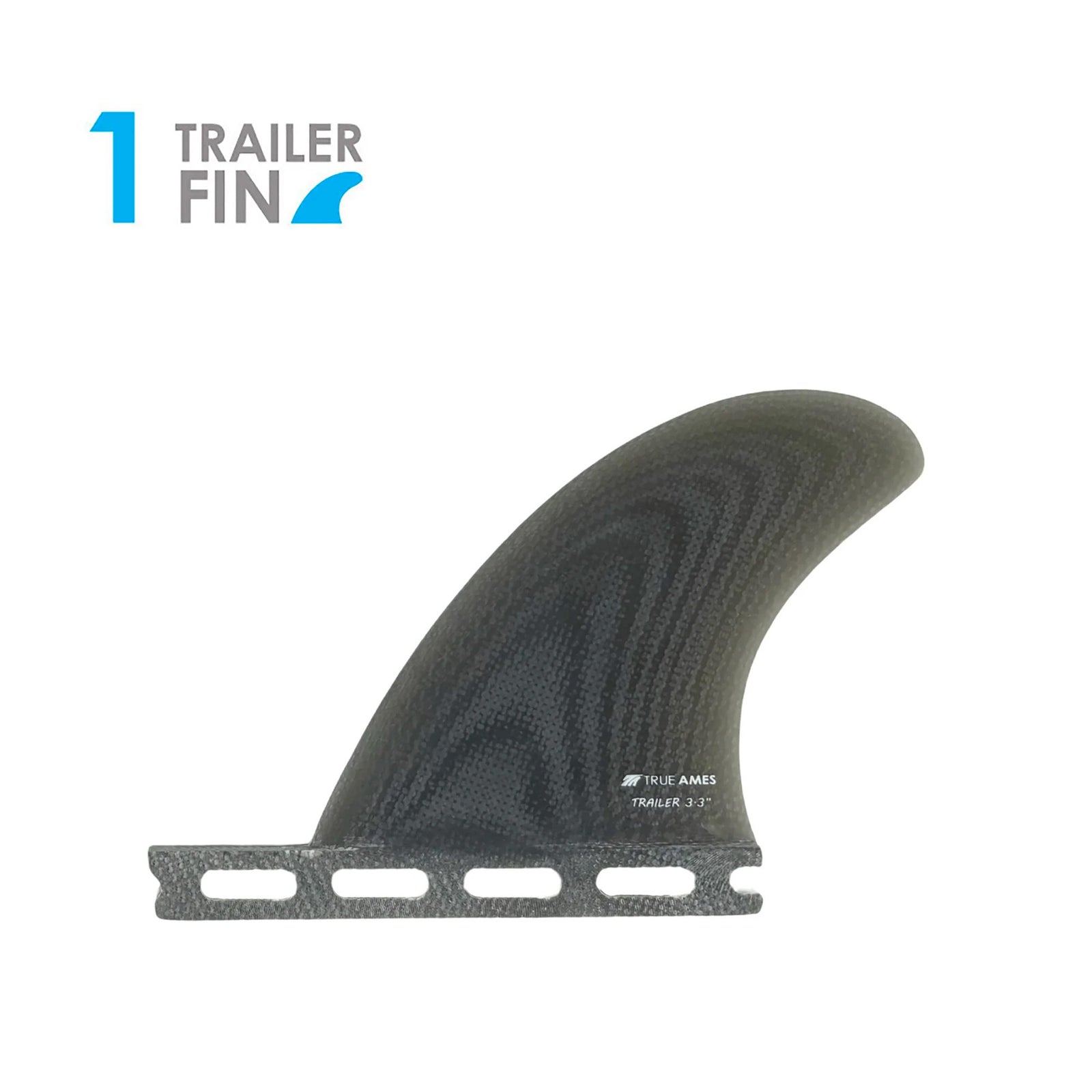 True Ames Trailer Futures Fin Set - 3.3"/Smoke