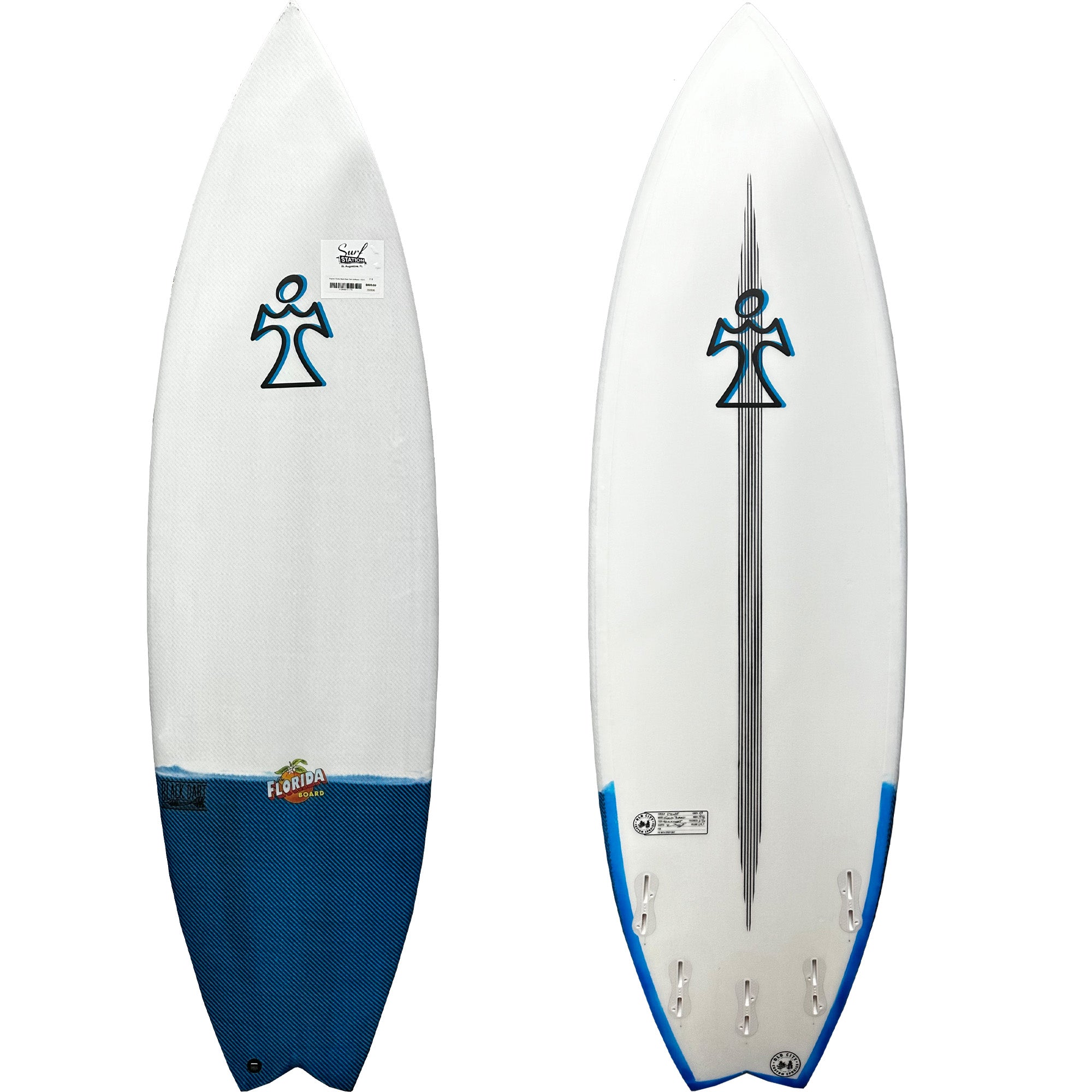 Inspired Florida Board Black Dart Surfboard - FCS II