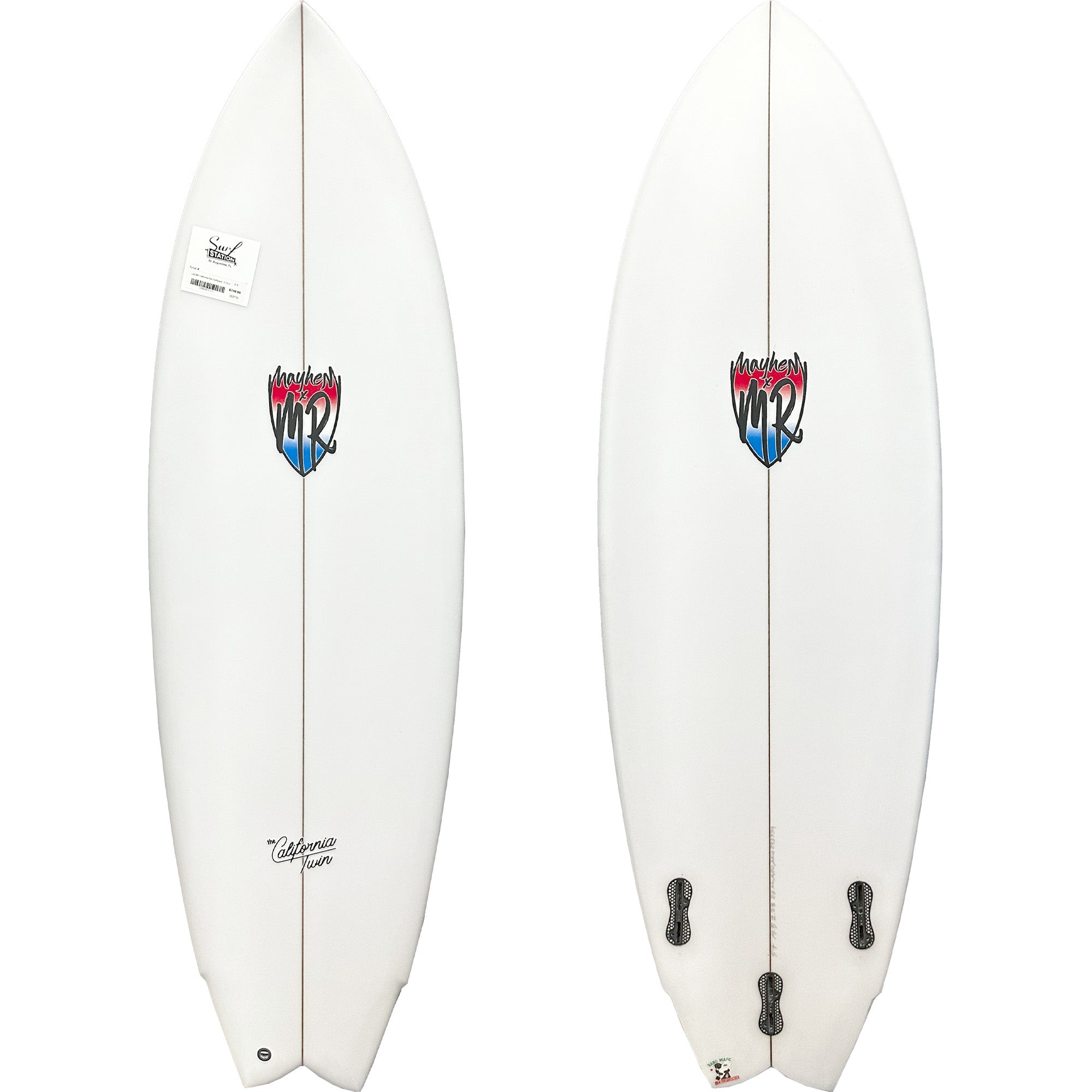 Lost MR California Twin Swallow Surfboard - FCS II