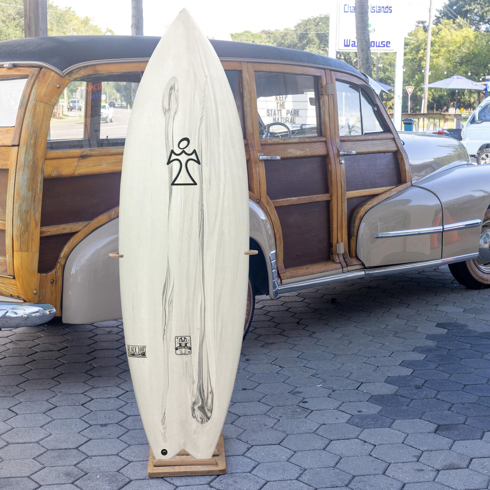 Inspired Deuces Wild II Black Dart 5'8 Surfboard - Futures