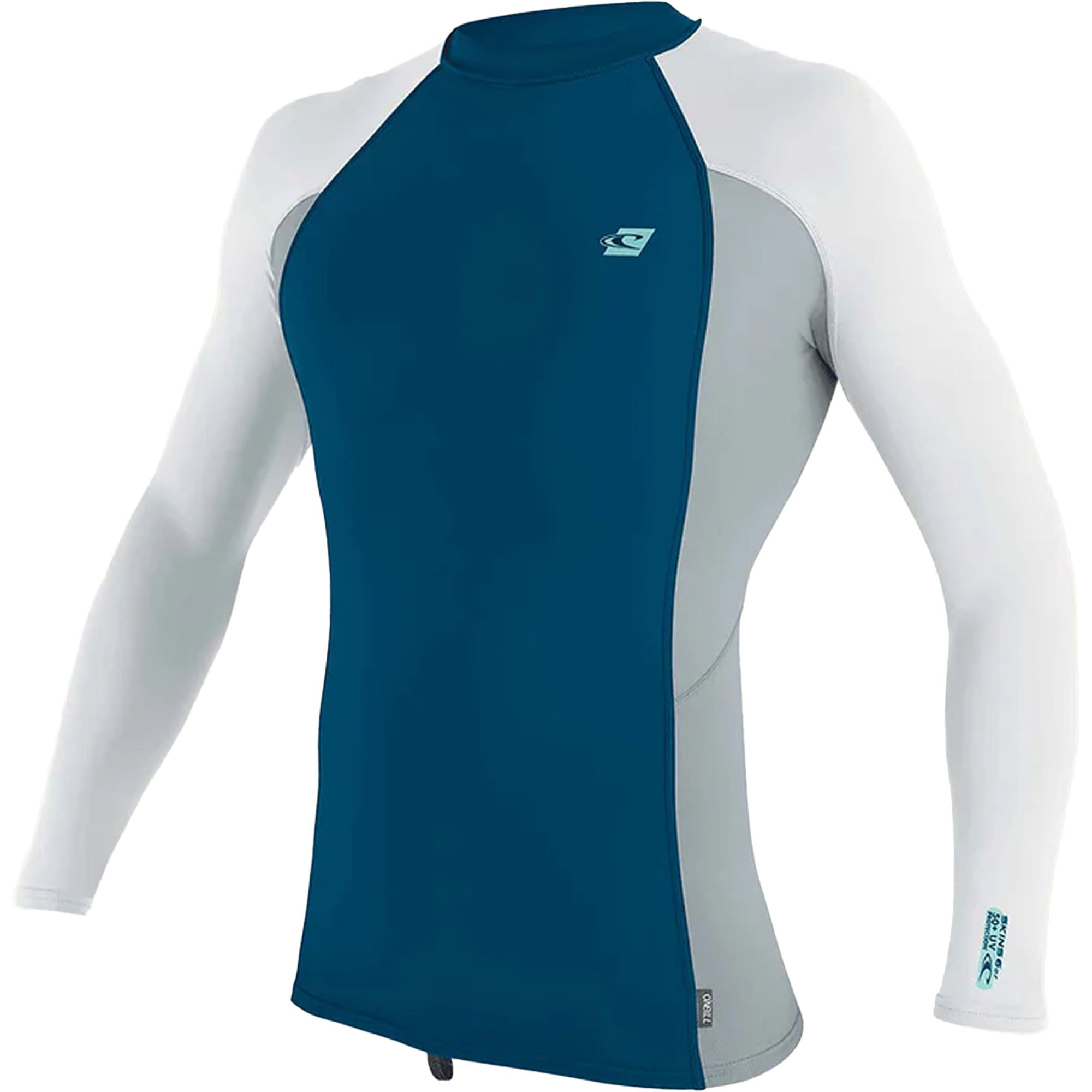 O'Neill Premium Skins Men's L/S Rashguard - Ultra Blue/Cool Grey/White