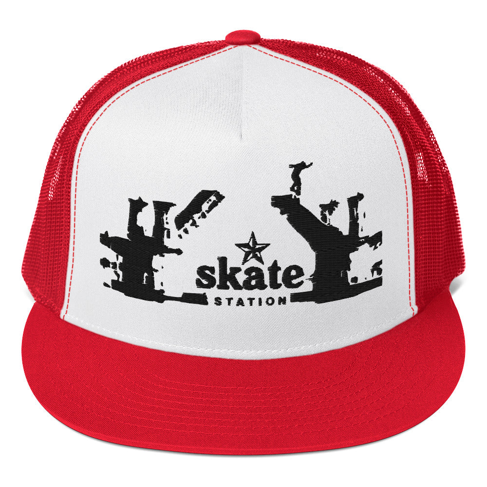 Skate Station Lions Bridge Gap Embroidered Trucker Hat