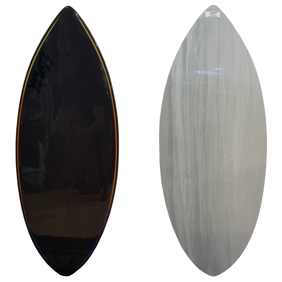 Slotstik Carbon 52" Skimboard - Black Pinline/Grey Marble