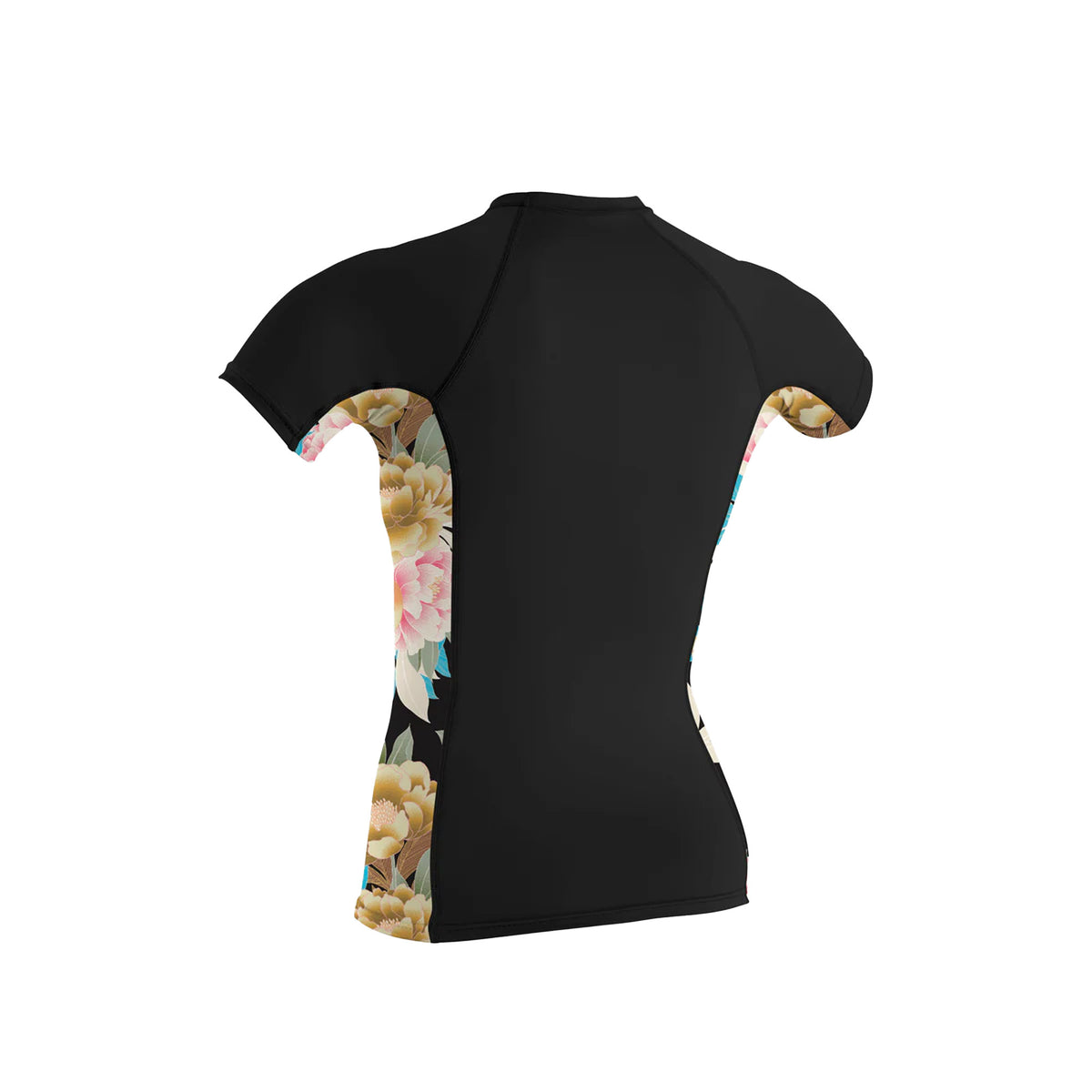 O'Neill Side Print Women's S/S Rash Guard - Black/Mikah Floral