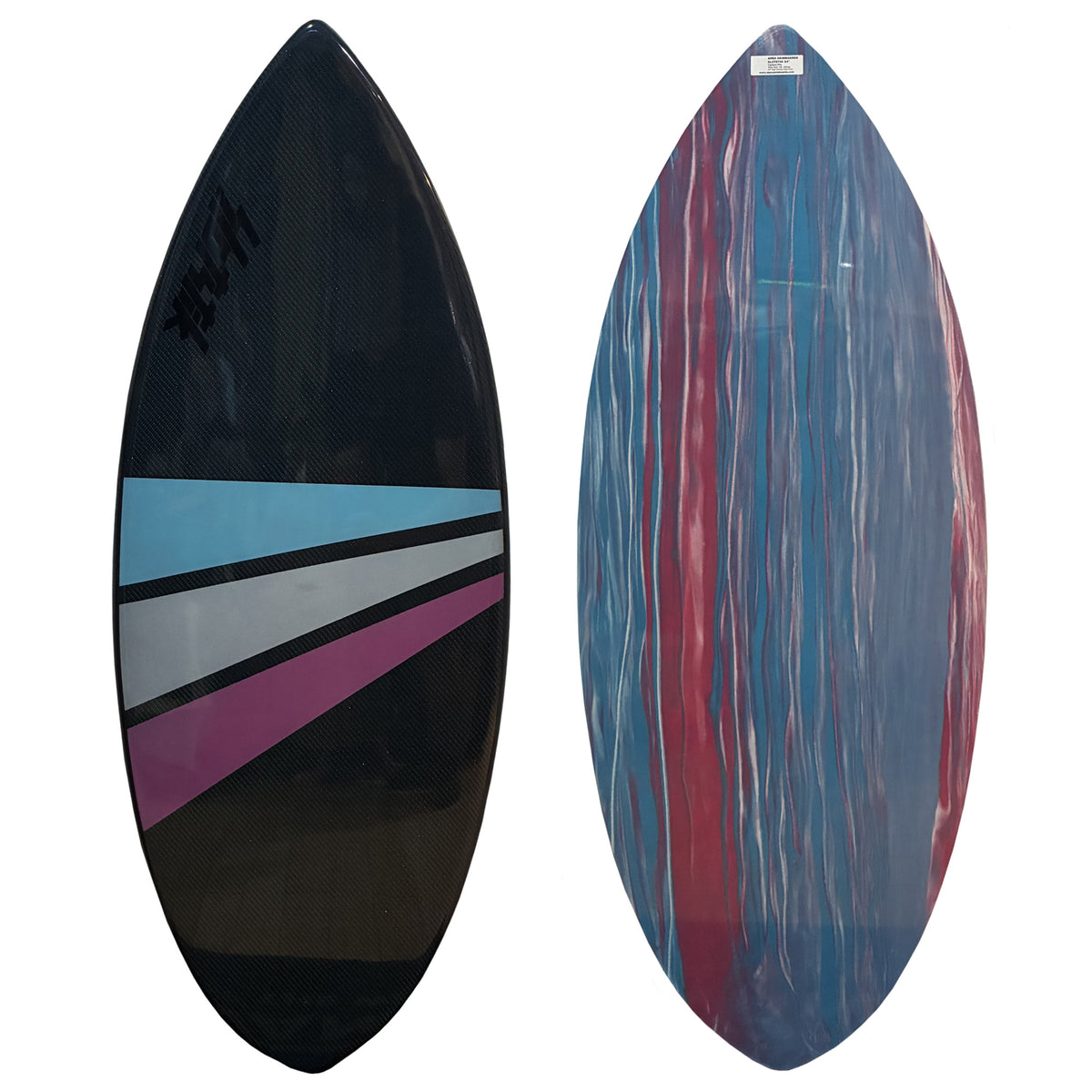 Slotstik Carbon 54" Skimboard - Black/Blue Brush