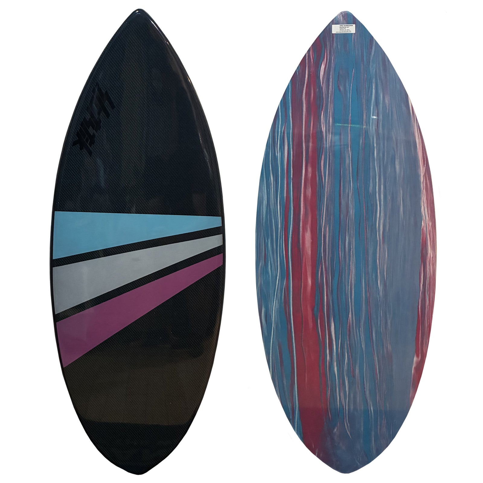 Slotstik Carbon 54" Skimboard - Black/Blue Brush