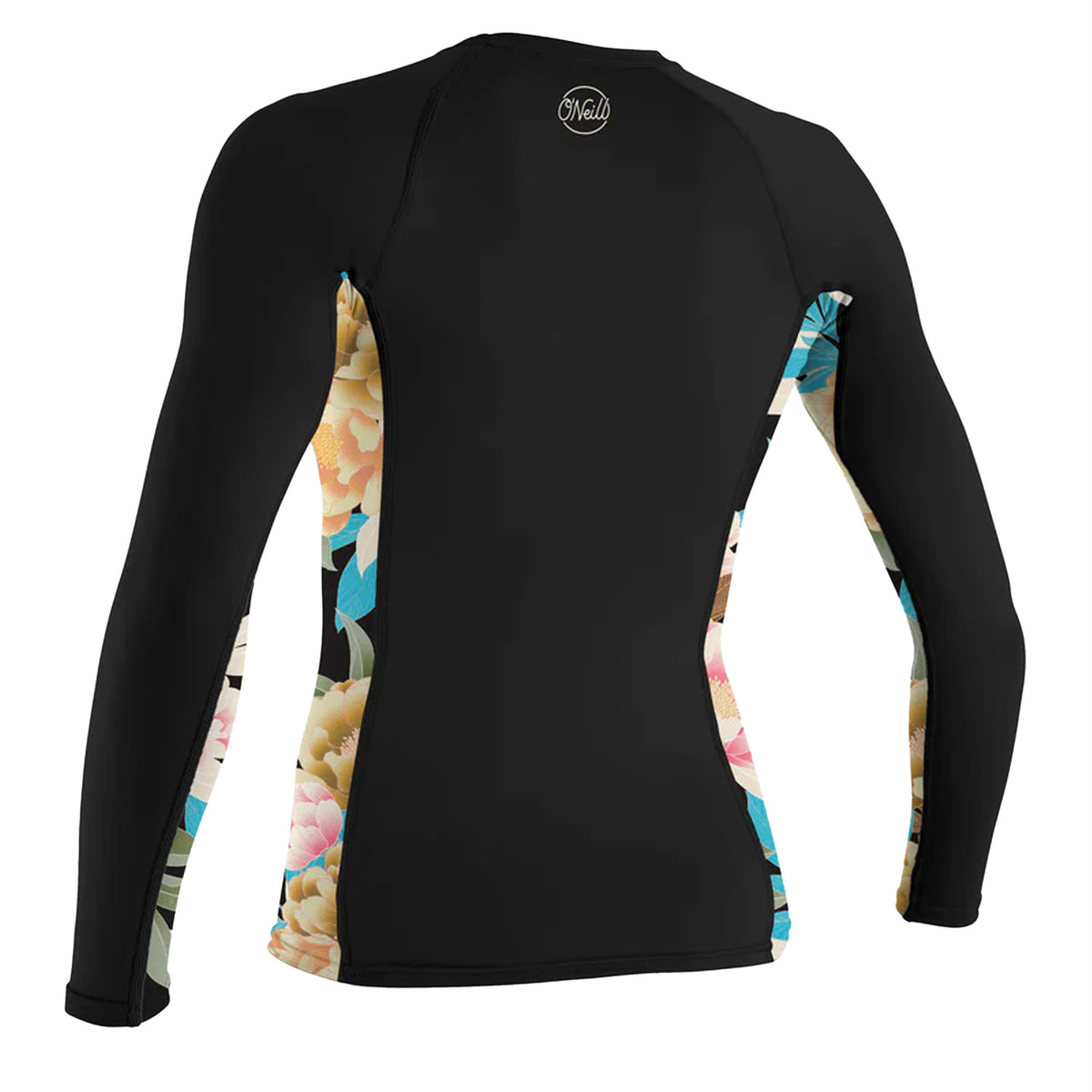 O'Neill Side Print Women's L/S Rashguard - Black/Mikah Floral
