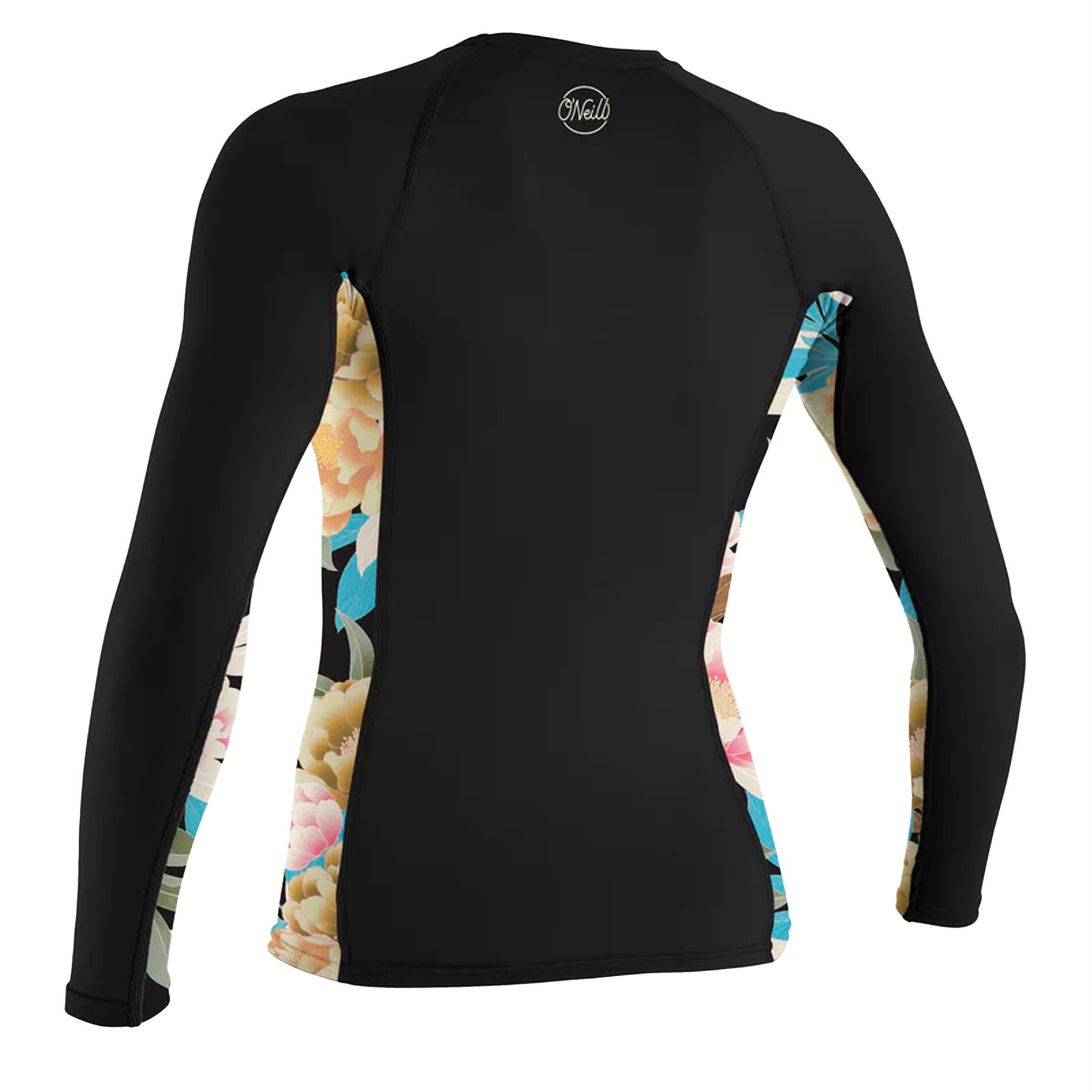 O'Neill Side Print Women's L/S Rashguard - Black/Mikah Floral