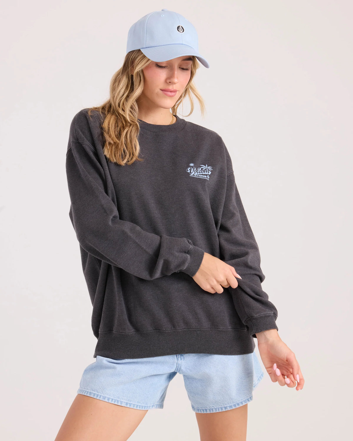 Volcom Levy Crew Women's L/S Sweater - Vintage Black