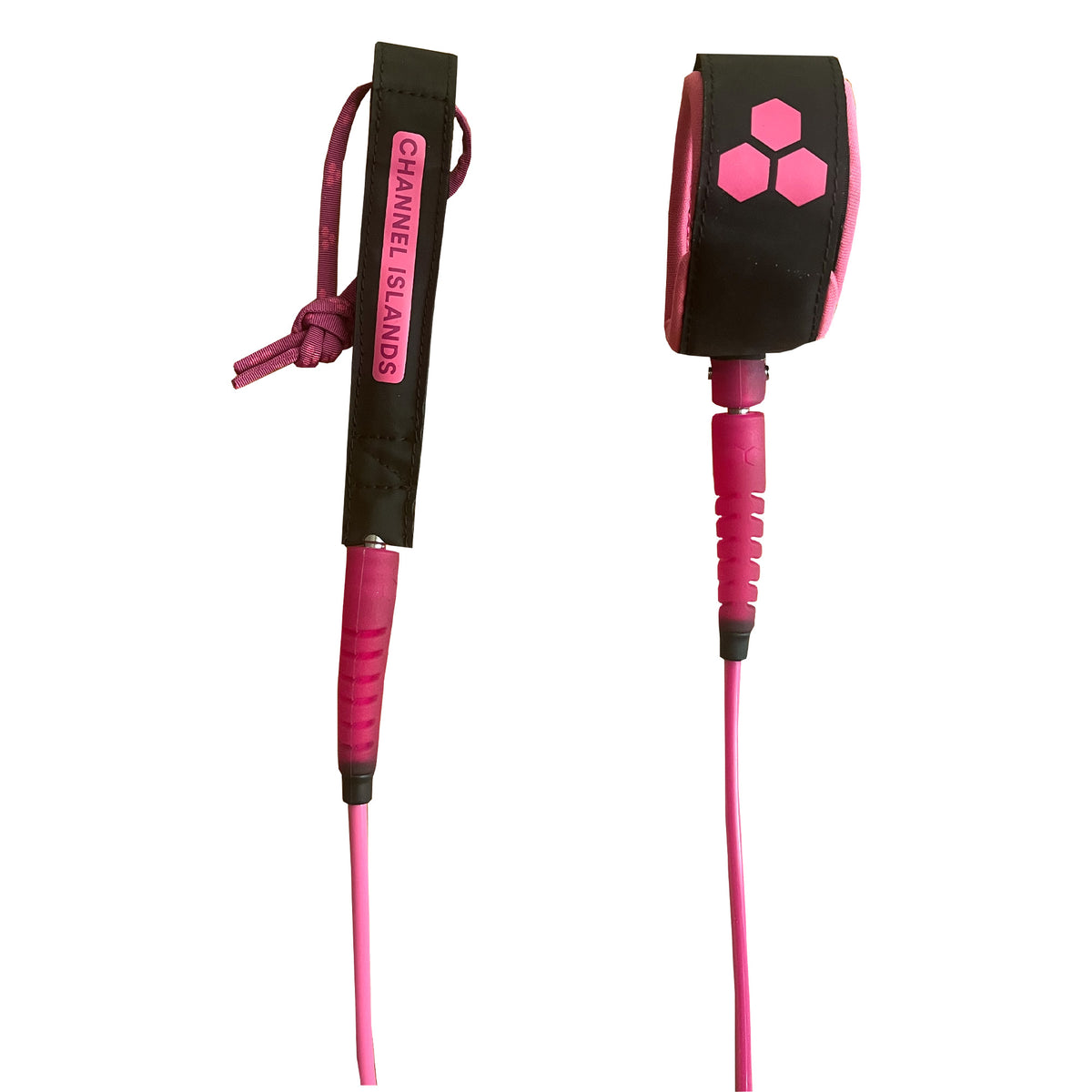 Channel Islands Round Cord Comp 6' Surfboard Leash - 6' x 3/16"/Electric Fuchsia