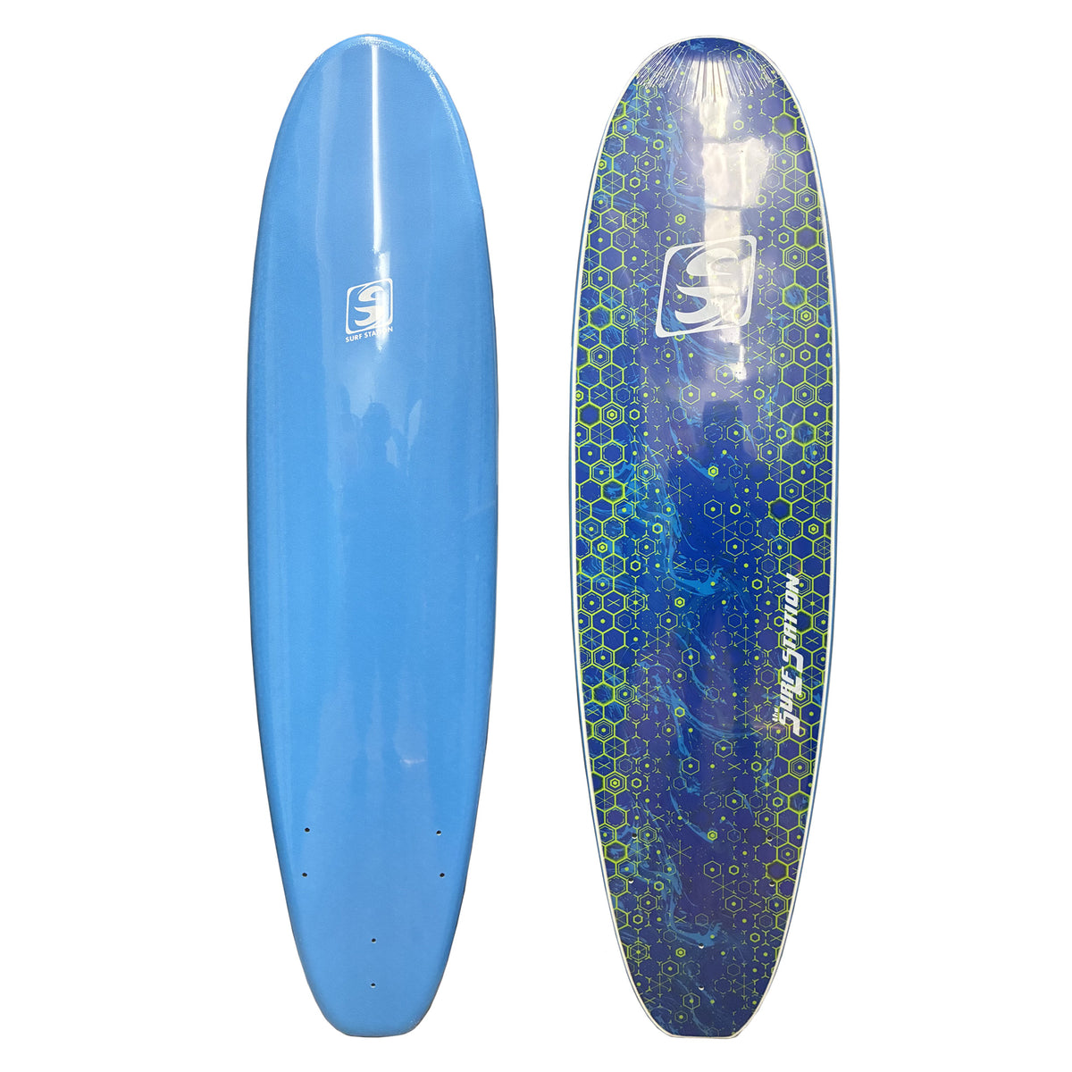 Surf Station Classic 7'0 Soft Surfboard - Blue