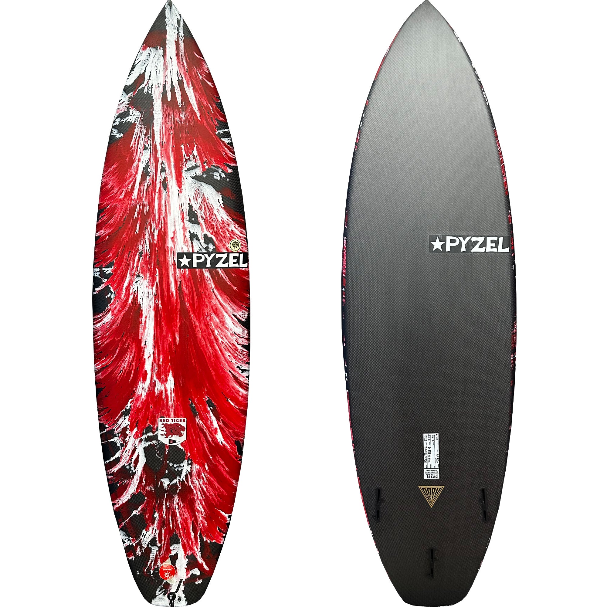 Pyzel Red Tiger Dark Arts Surfboard - FCS II