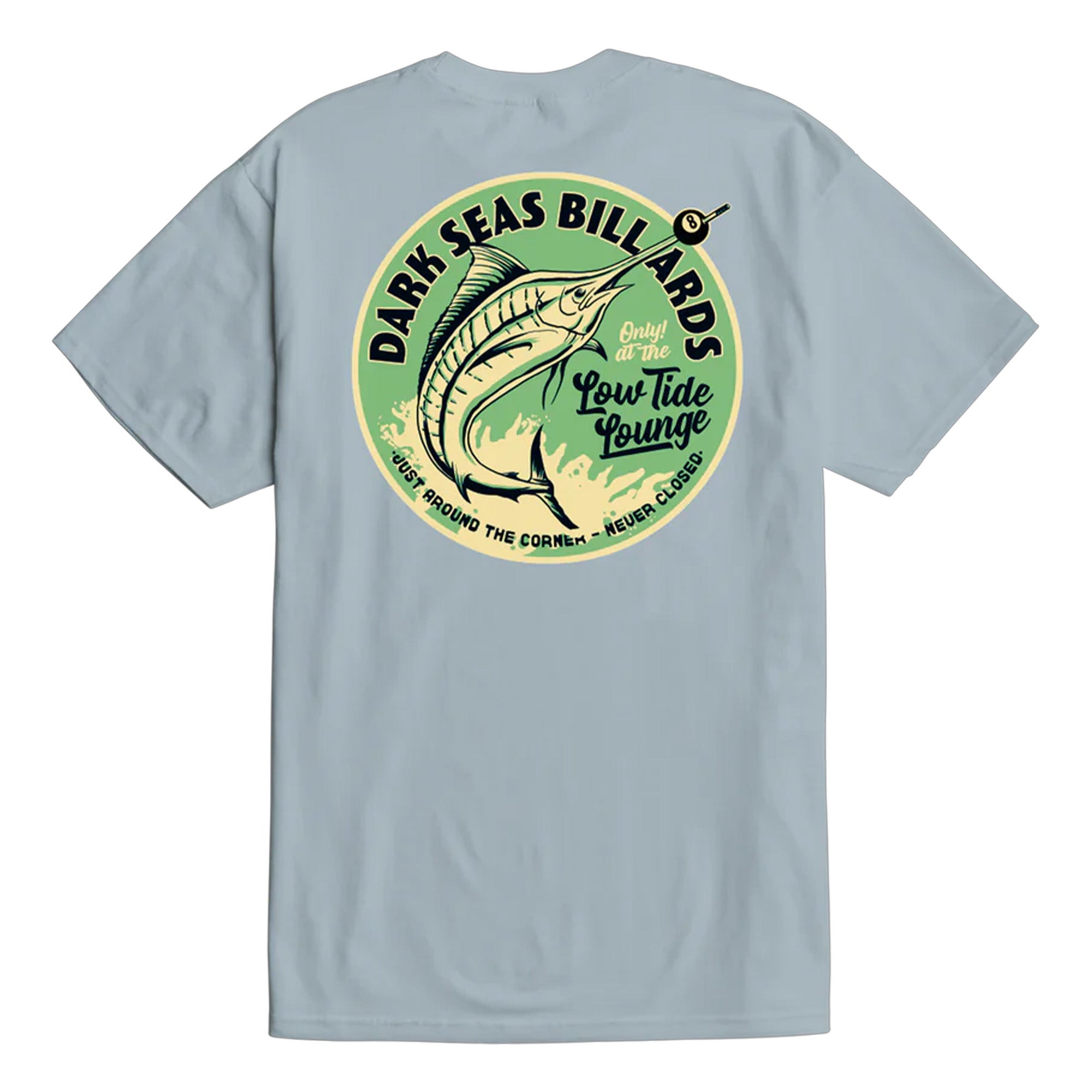 Dark Seas Eight Ball Men's S/S T-Shirt - Light Blue