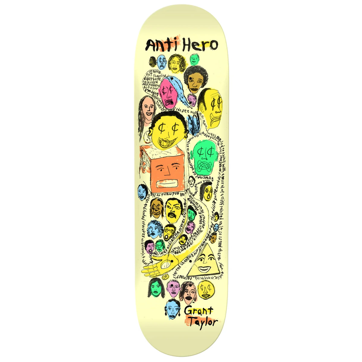 Anti-Hero Grant Taylor Expressions Beige 8.5" Skateboard Deck