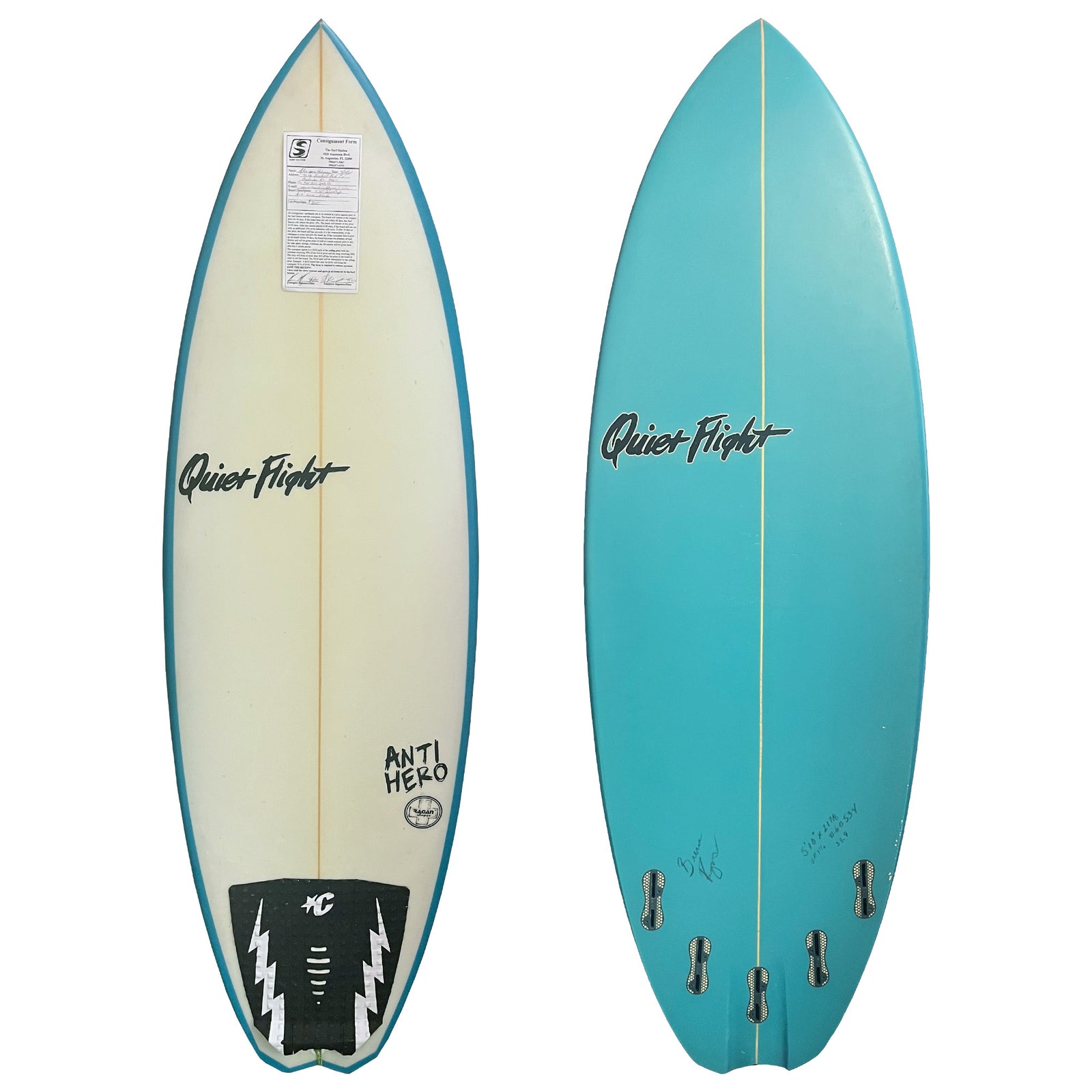 Quiet Flight Anti-Hero 5'10 Consignment Surfboard - FCS II