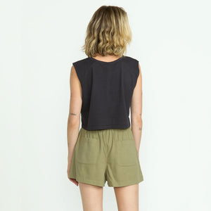 Volcom Lived In Track Women's Walkshorts - Light Army