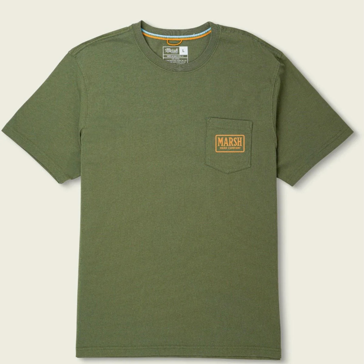 Marsh Wear Badge Men's S/S T-Shirt - Bronze Green
