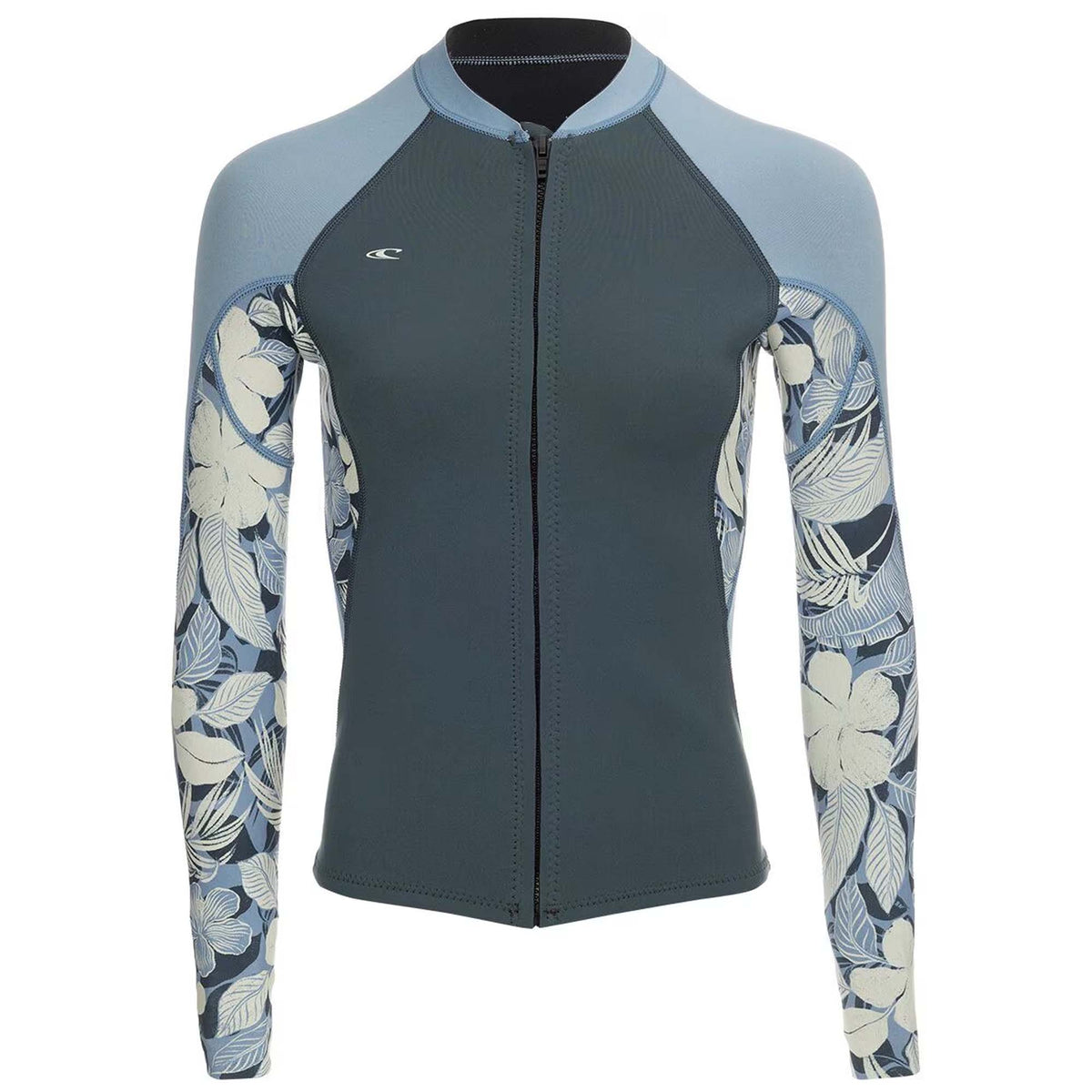 O'Neill Bahia 1.5mm Women's Front Zip Wetsuit Jacket - Shade/Palm Tropical/Demi