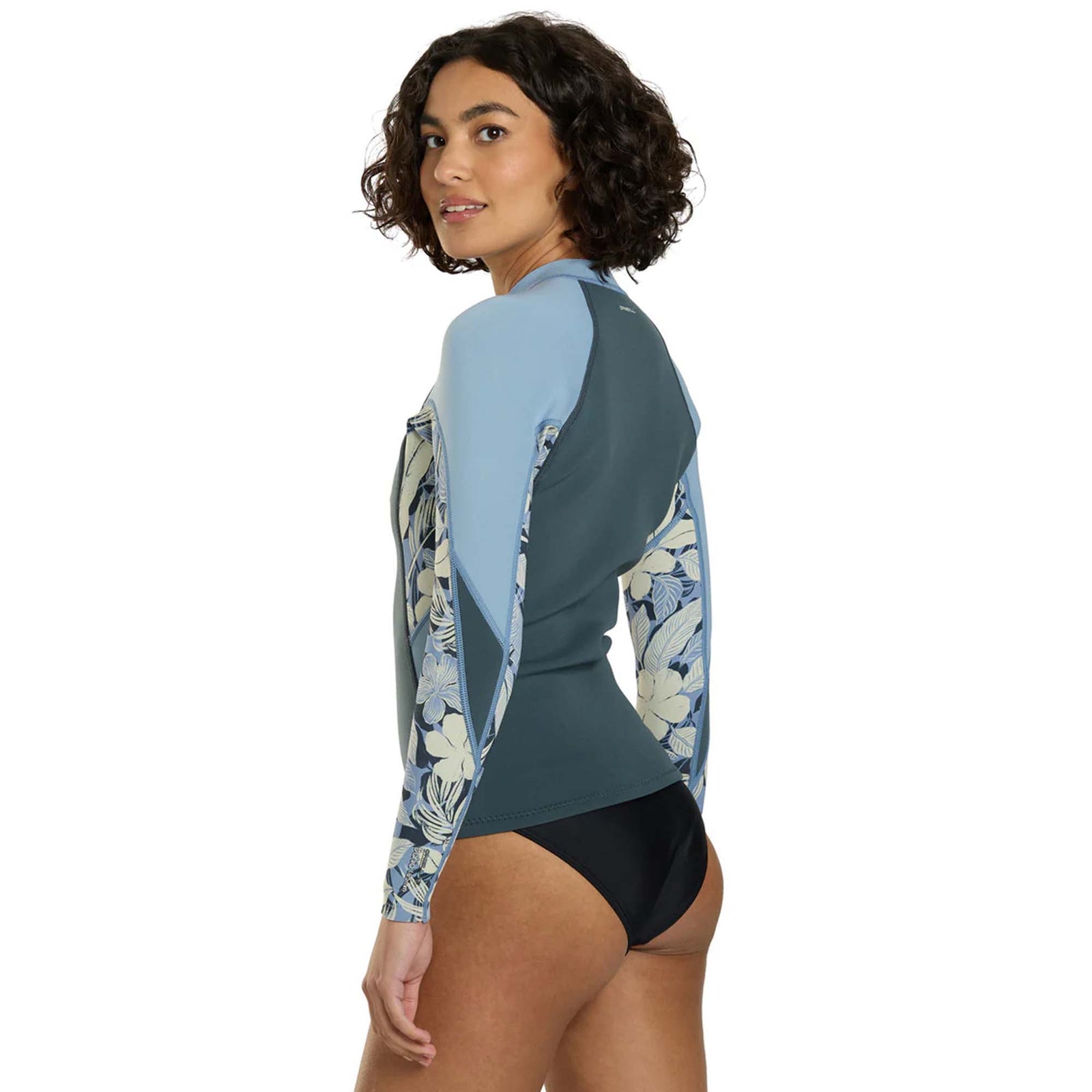 O'Neill Bahia 1.5mm Women's Front Zip Wetsuit Jacket - Shade/Palm Tropical/Demi