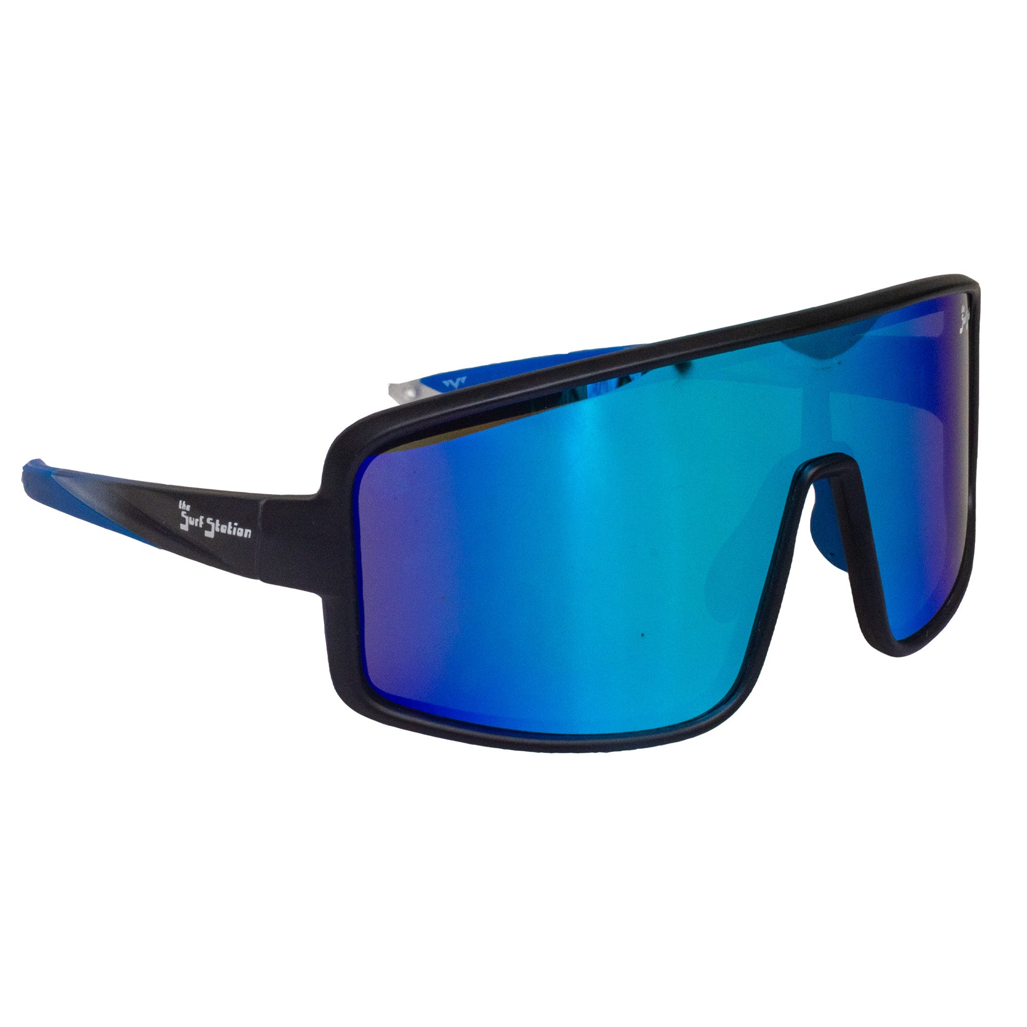Surf Station Speedway Men's Sunglasses - Black/Blue Polarized