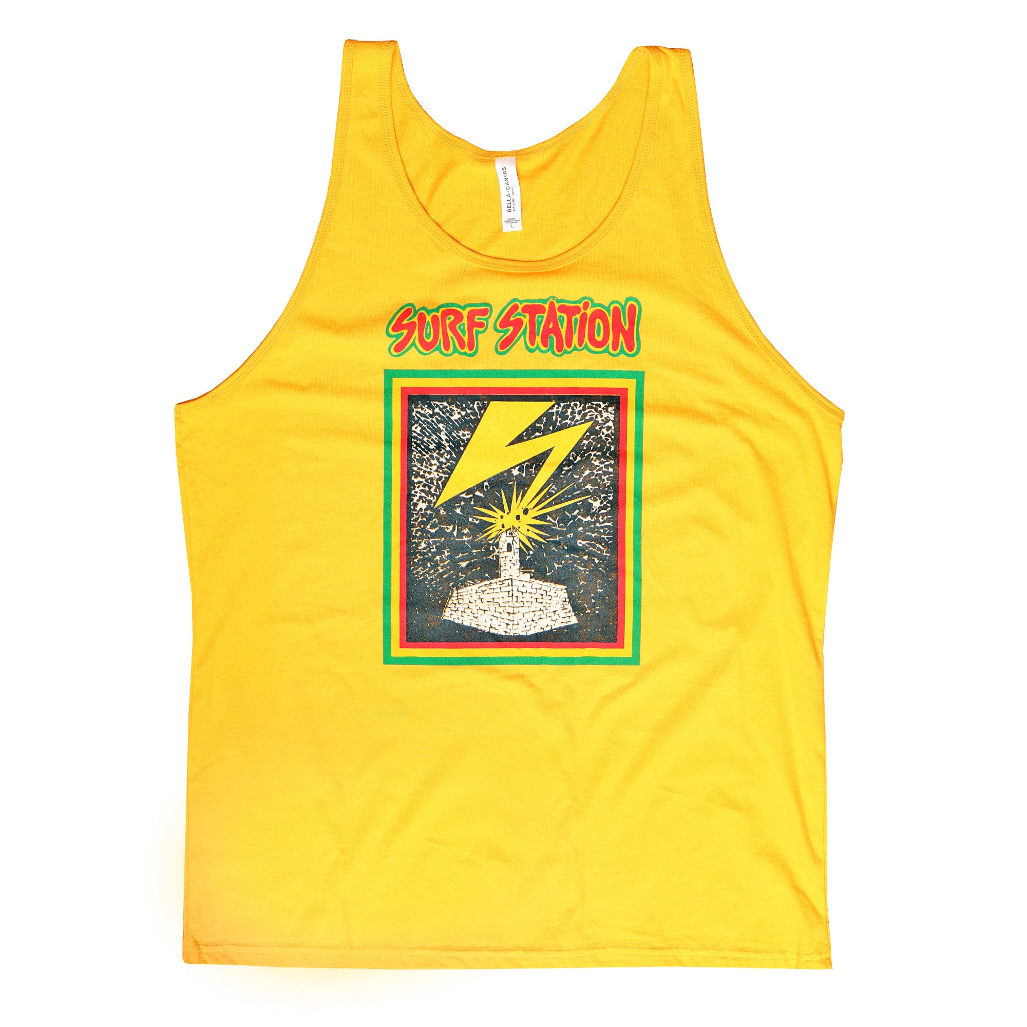 Surf Station Good Brains Men's Tank Top - Gold