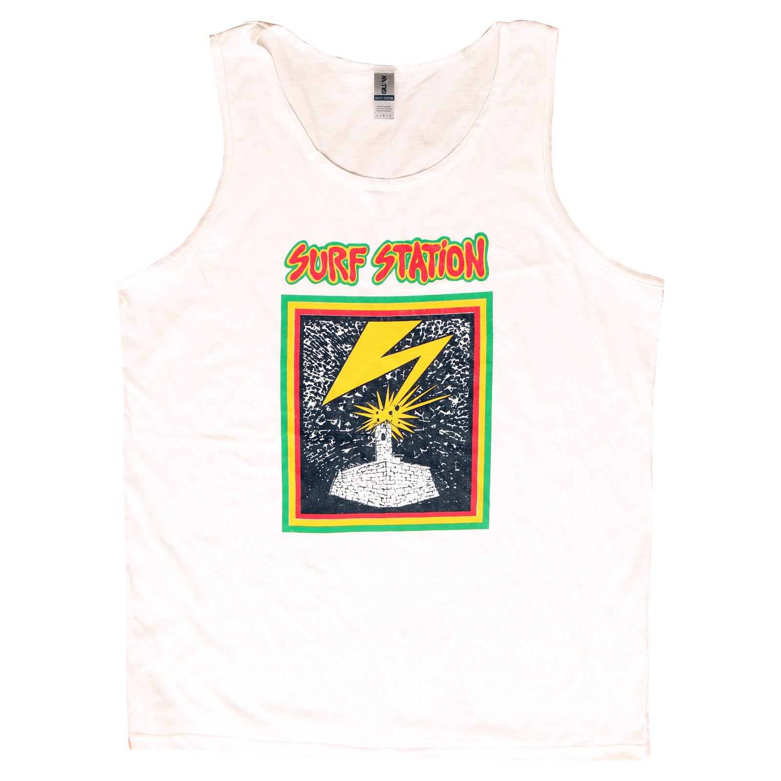 Surf Station Good Brains Men's Tank Top - White