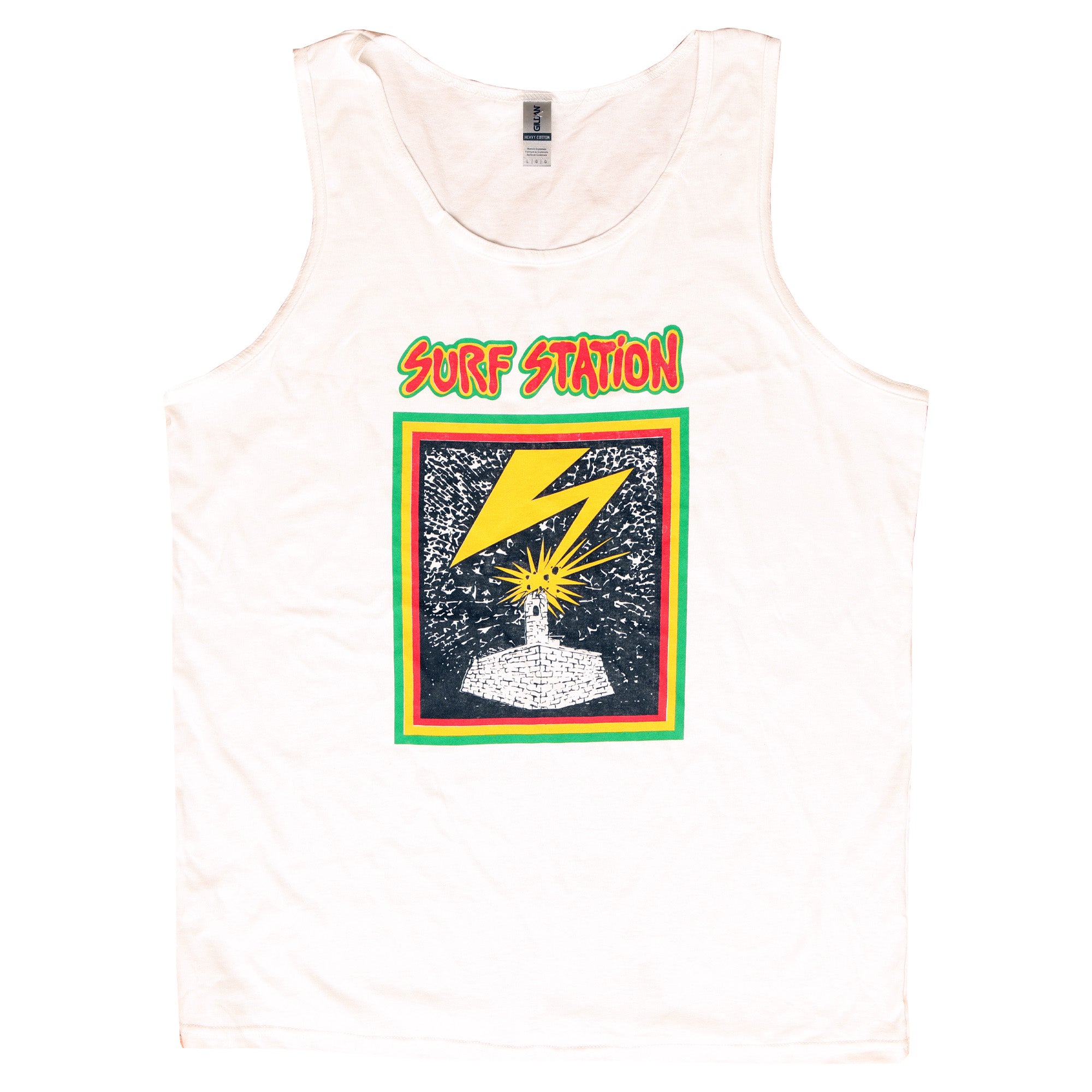 Surf Station Good Brains Men's Tank Top - White