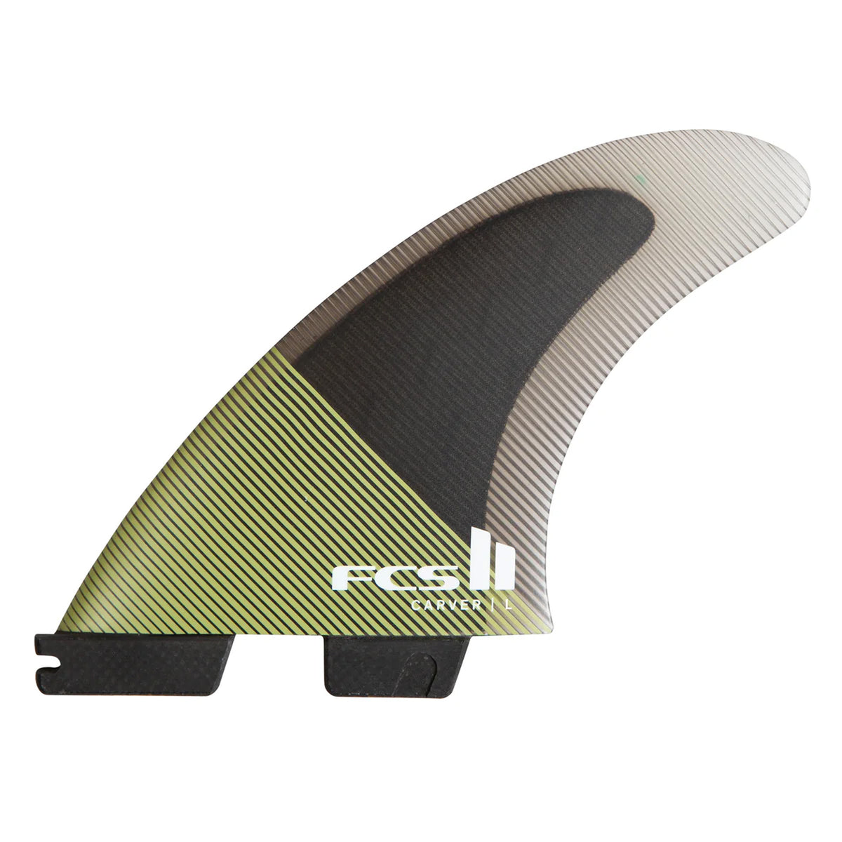 FCS II Carver Performance Core Carbon Tri Surfboard Fins - Large/Eucalyptus