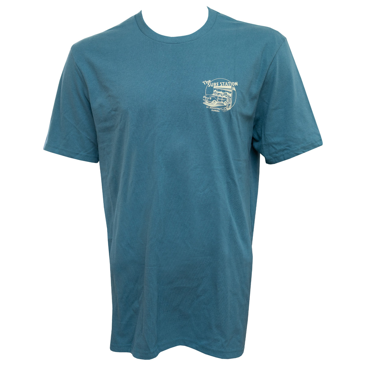 Surf Station Circle Woody Men's S/S T-Shirt - Deep Teal