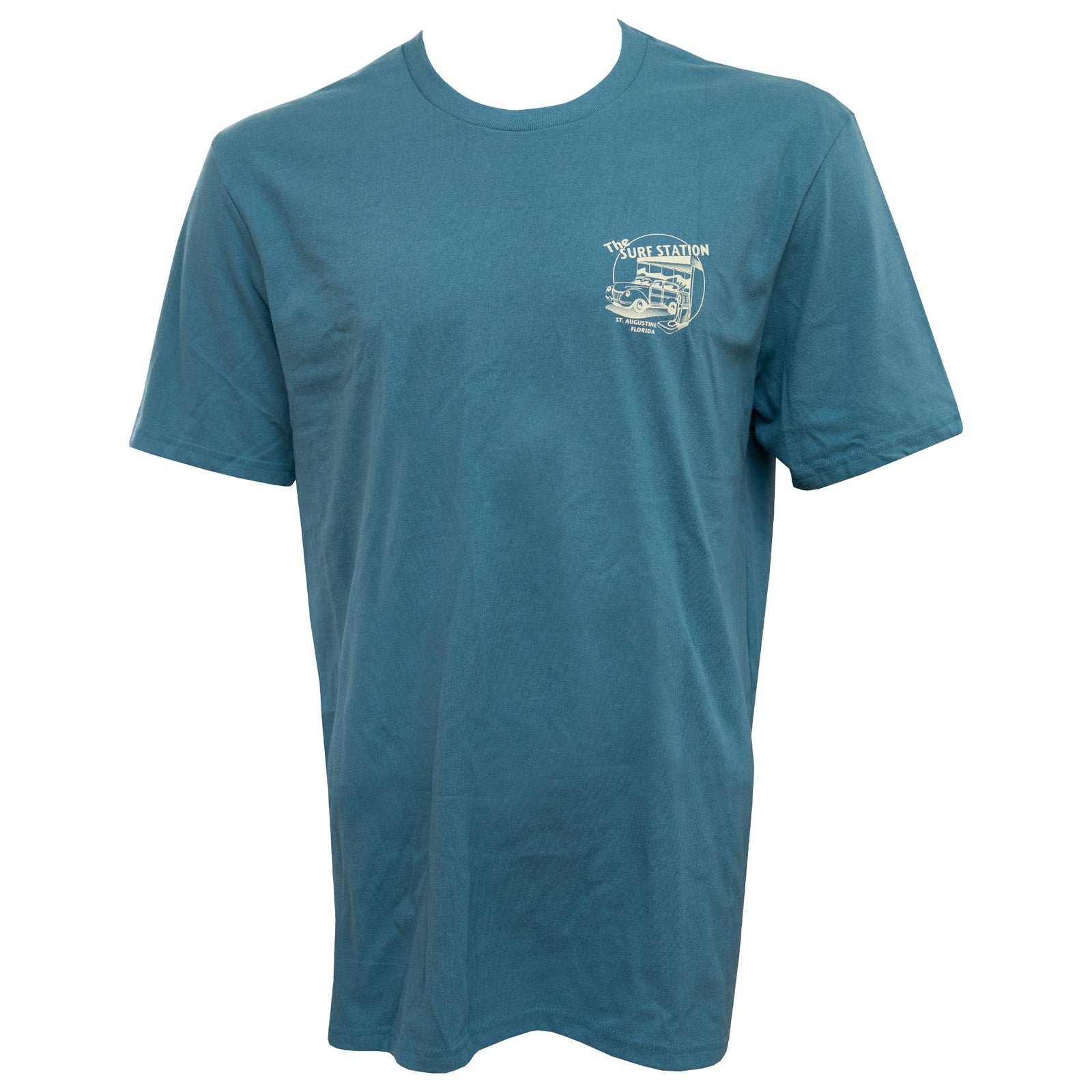 Surf Station Circle Woody Men's S/S T-Shirt - Deep Teal