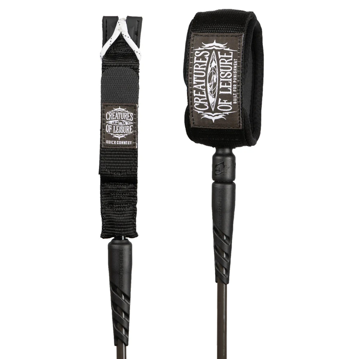 Creatures of Leisure Reliance 2.0 Standard Duty Surfboard Leash - 6'/Coffee Black