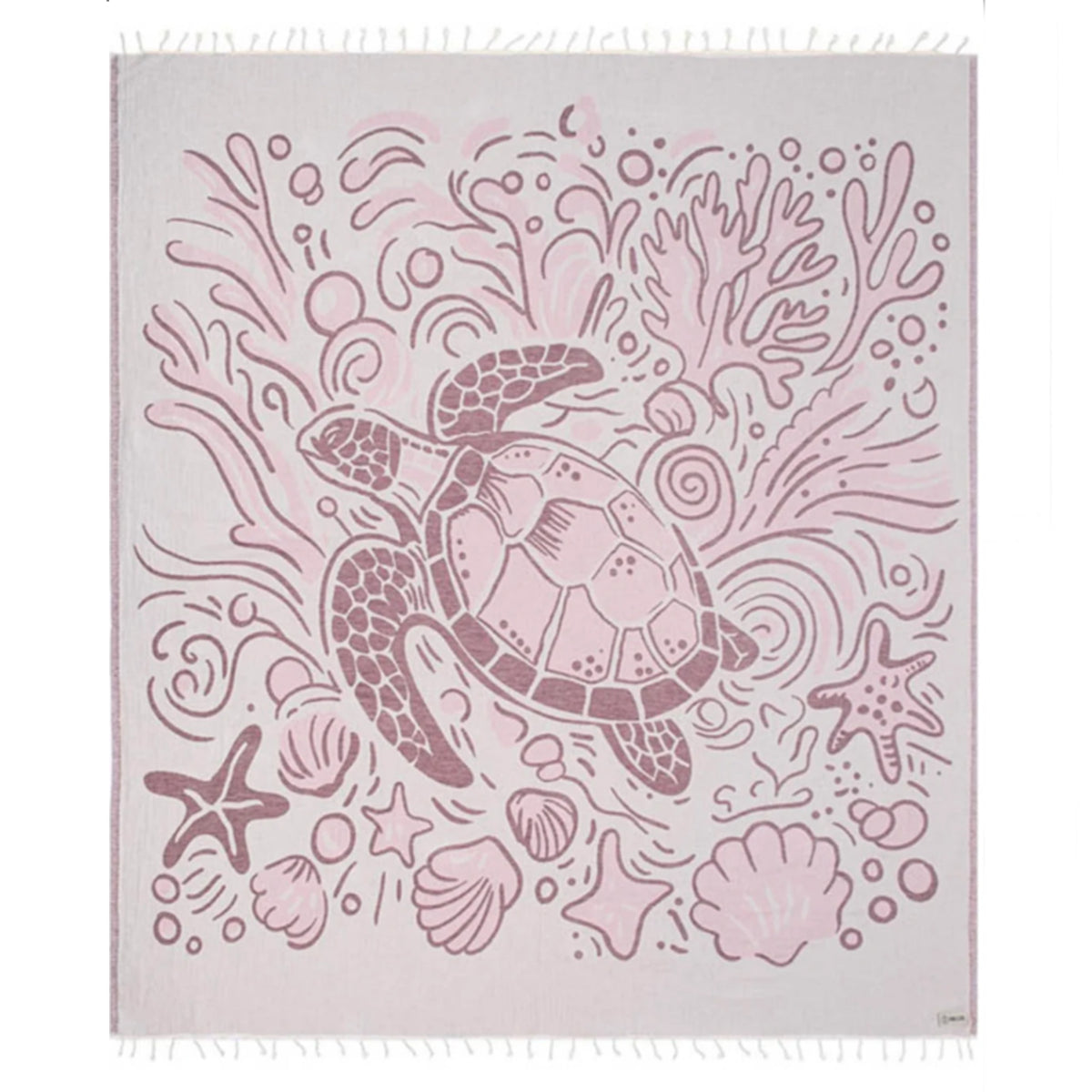 Sand Cloud XL Towel - Coral Turtle